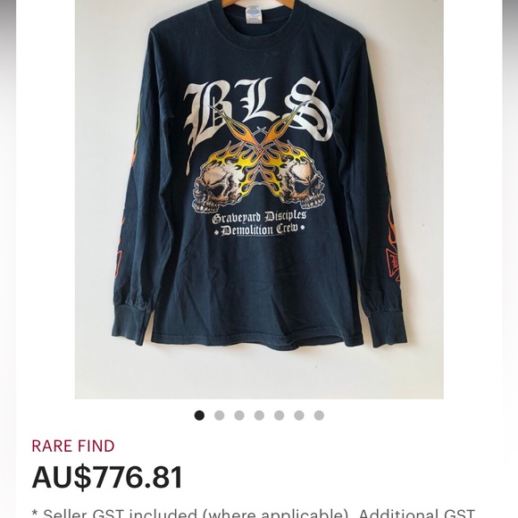 Vintage BLS Graveyard Disciples Demolition Crew Long Sleeve Shirt / XL / 2006 - Picture 9 of 11